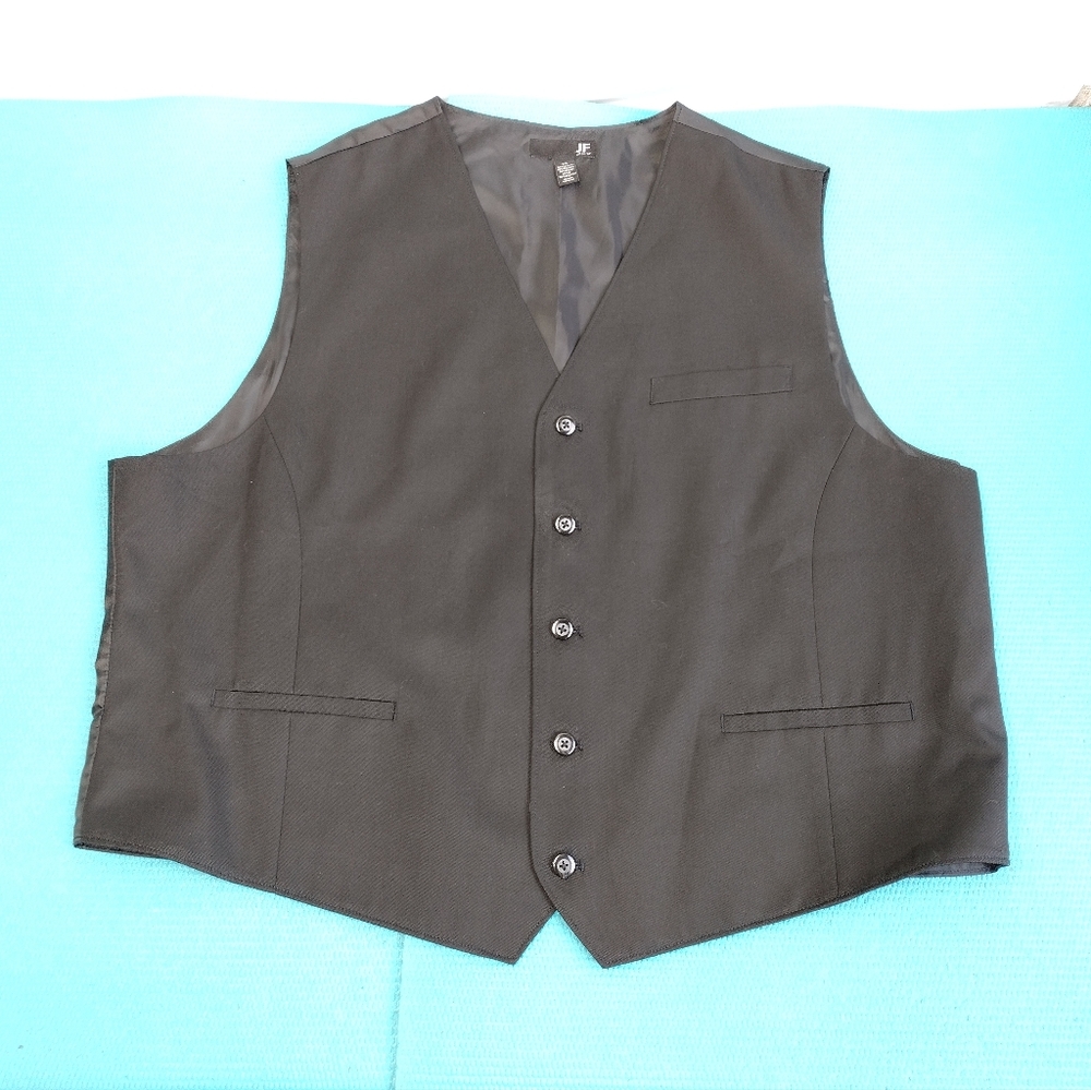 Men's JF J. Ferrar Tuxedo Suit Vest Black - Size XXL